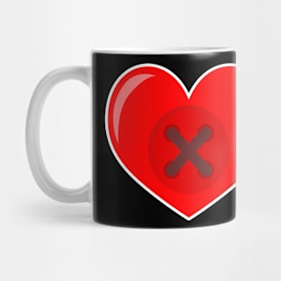 Heart button Mug